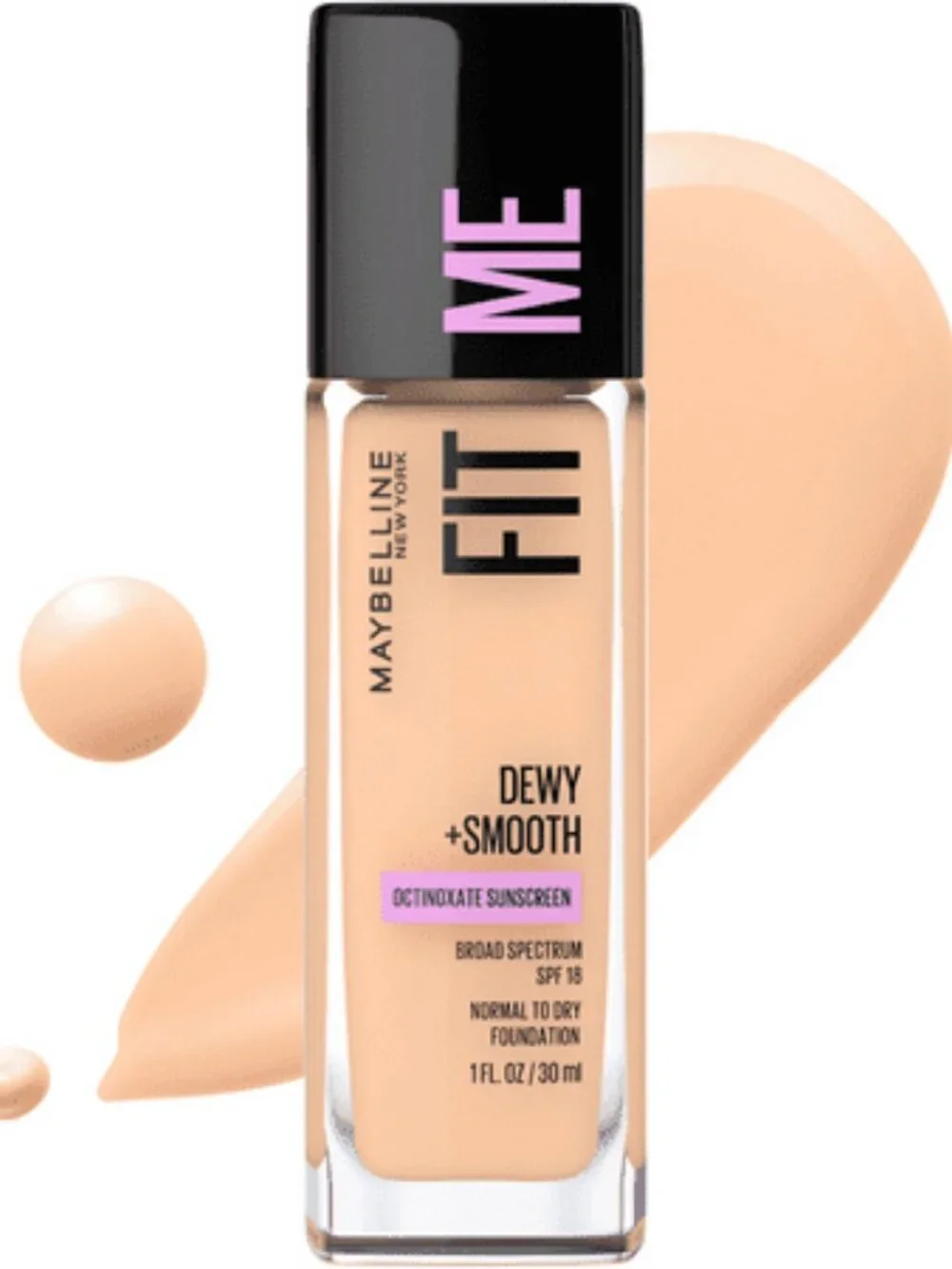 Maybelline Fit Me Dewy + Smooth Liquid Foundation Makeup with SPF 18  Classic Iv